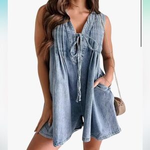 Dark Blue Denim Jumper - runs big 
Medium
Never worn